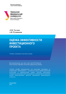 Оценка эффективности инвестиционного проекта