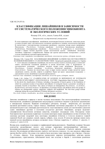 Классификация лишайников: микобионт и экология