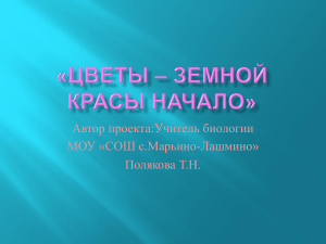 Цветковые растения: презентация по биологии