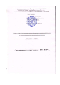 Программа профилактики насилия над детьми