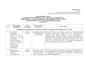 Отчёт о поддержке детства в Югре, 2020 год