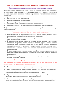 Ядовитые растения и грибы: консультация для родителей