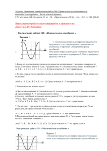 Контрольная работа №6. Механические колебания. 11 класс