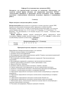 Математика: материалы для аттестации студентов заочной формы