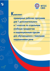 Рабочие программы для 1 доп. и 1 класса (ТНР)