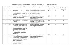 Итоговая контрольная по обществознанию 8 класс