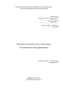 Программа ученического самоуправления для школьников