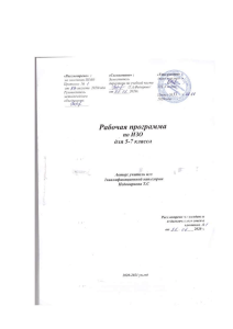 Рабочая программа по ИЗО 5-7 класс