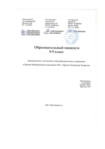 образовательный минимум 6 класс русский язык