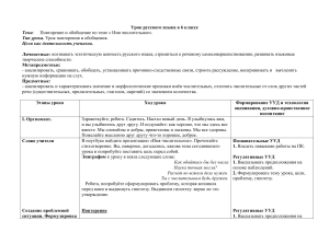 Урок русского языка: Имя числительное, 6 класс