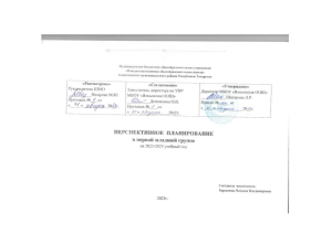 Перспективное планирование развития речи в младшей группе