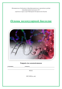 Основы молекулярной биологии: Тетрадь для самоподготовки
